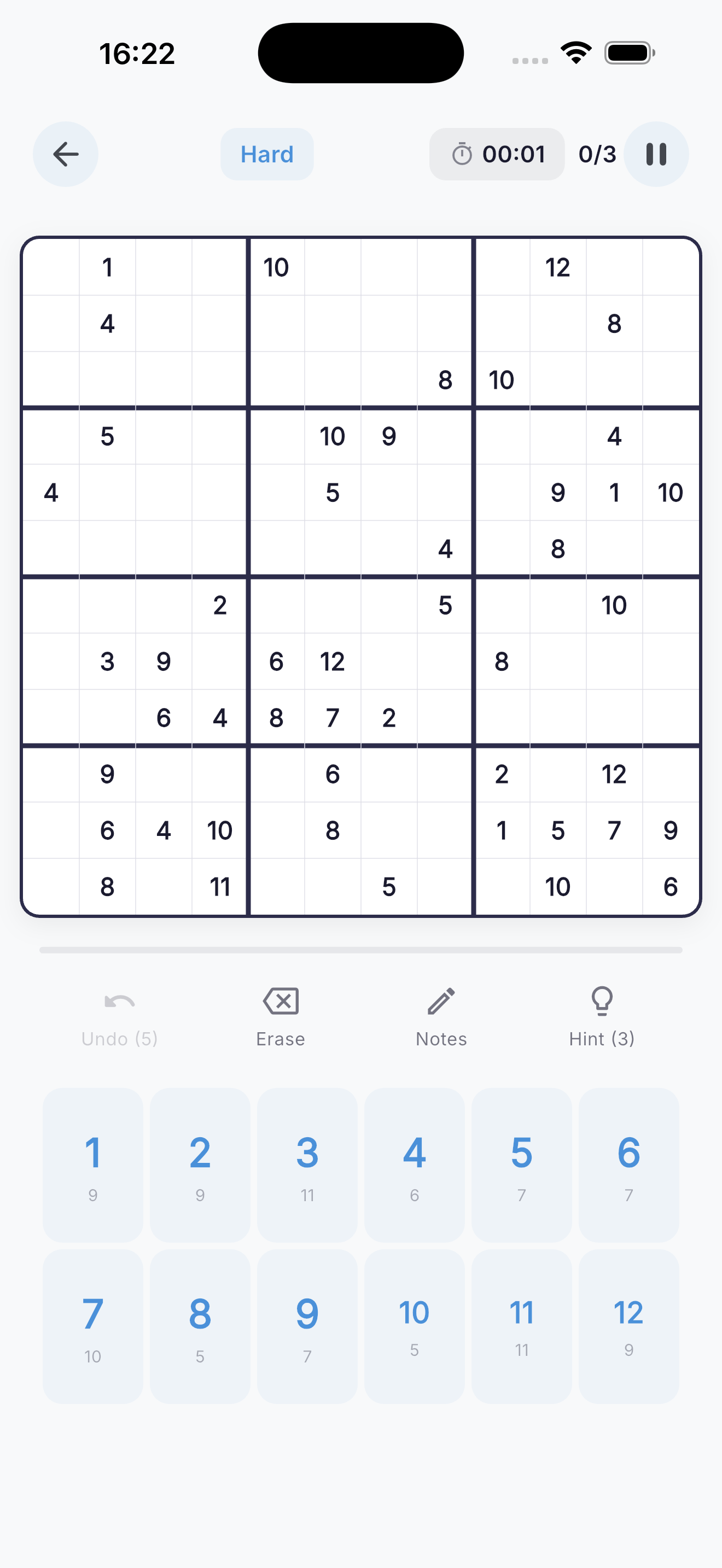 SudoZen 12x12 advanced Sudoku board